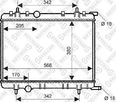 Stellox 10-25352-SX - Радіатор, охолодження двигуна autocars.com.ua