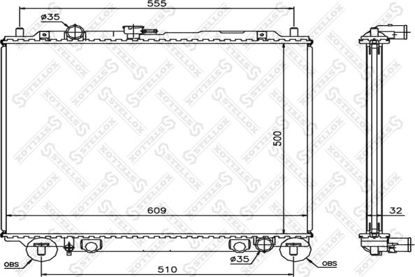 Stellox 10-25367-SX - Радіатор, охолодження двигуна autocars.com.ua