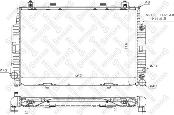 Stellox 10-25373-SX - Радіатор, охолодження двигуна autocars.com.ua