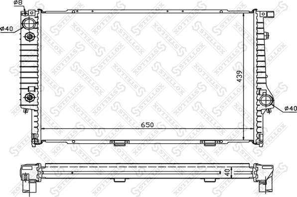 Stellox 10-25376-SX - Радіатор, охолодження двигуна autocars.com.ua