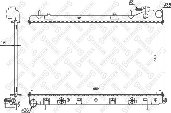 Stellox 10-25381-SX - Радіатор, охолодження двигуна autocars.com.ua