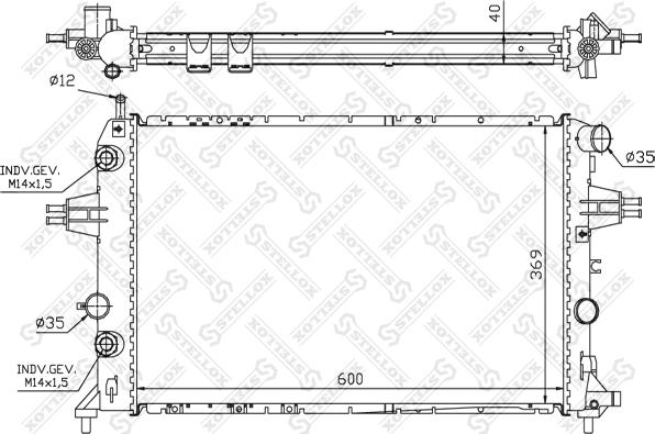 Stellox 10-25387-SX - Радиатор, охлаждение двигателя autodnr.net