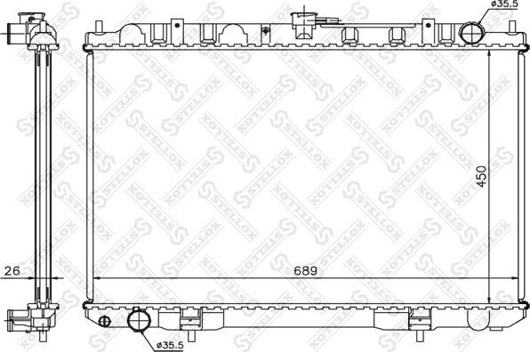 Stellox 10-25391-SX - Радіатор, охолодження двигуна autocars.com.ua