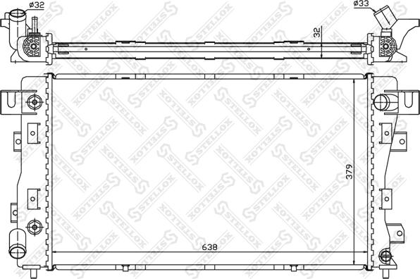 Stellox 10-25392-SX - Радіатор, охолодження двигуна autocars.com.ua