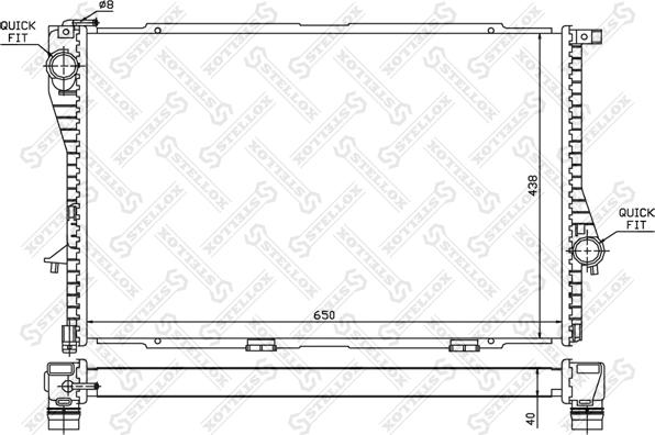 Stellox 10-25393-SX - Радиатор, охлаждение двигателя avtokuzovplus.com.ua