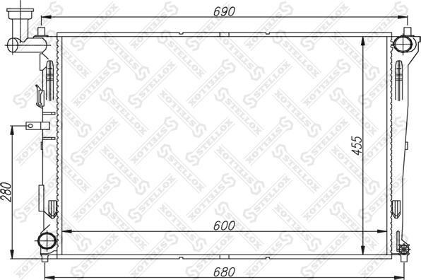 Stellox 10-25394-SX - Радіатор, охолодження двигуна autocars.com.ua