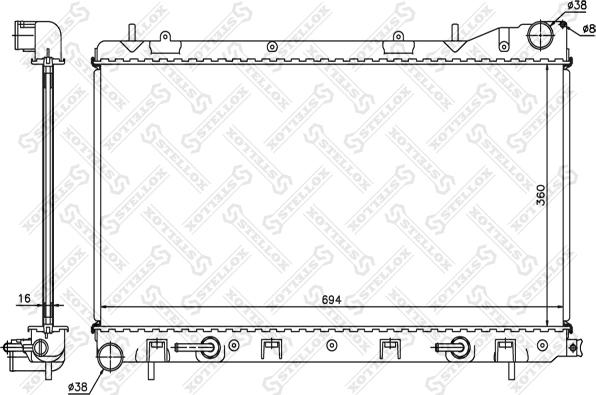 Stellox 10-25396-SX - Радіатор, охолодження двигуна autocars.com.ua