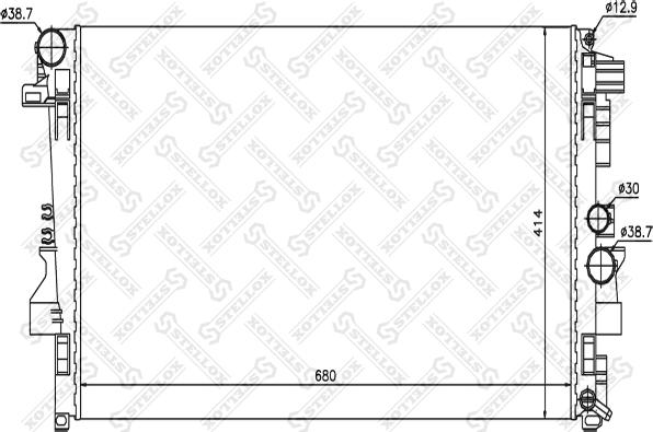 Stellox 10-25401-SX - Радіатор, охолодження двигуна autocars.com.ua