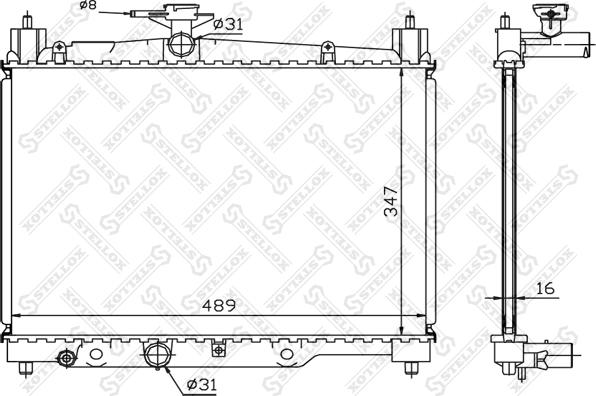 Stellox 10-25402-SX - Радіатор, охолодження двигуна autocars.com.ua