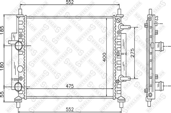 Stellox 10-25409-SX - Радиатор, охлаждение двигателя autodnr.net