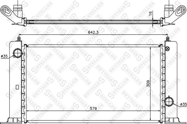 Stellox 10-25411-SX - Радіатор, охолодження двигуна autocars.com.ua