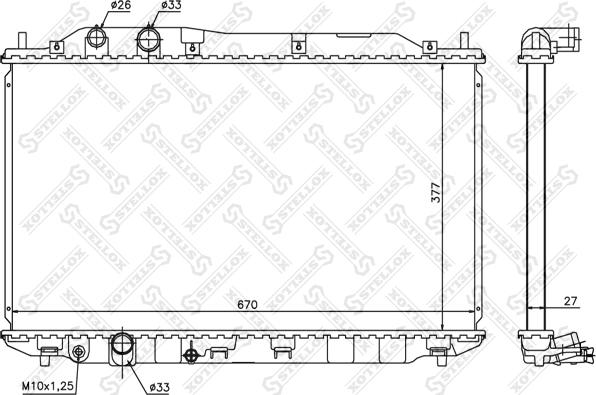 Stellox 10-25421-SX - Радиатор, охлаждение двигателя autodnr.net