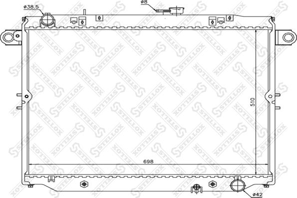 Stellox 10-25440-SX - Радіатор, охолодження двигуна autocars.com.ua