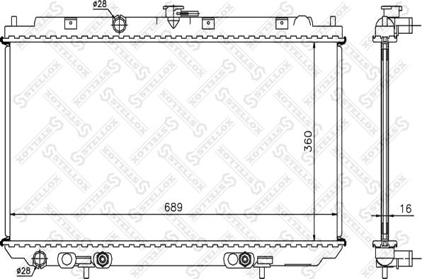 Stellox 10-25442-SX - Радиатор, охлаждение двигателя avtokuzovplus.com.ua