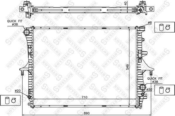 Stellox 10-25446-SX - Радіатор, охолодження двигуна autocars.com.ua