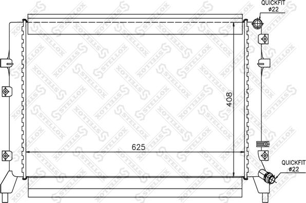 Stellox 10-25447-SX - Радиатор, охлаждение двигателя avtokuzovplus.com.ua