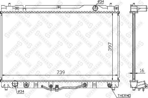 Stellox 10-25463-SX - Радіатор, охолодження двигуна autocars.com.ua