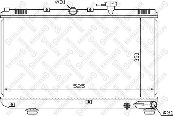 Stellox 10-25464-SX - Радіатор, охолодження двигуна autocars.com.ua