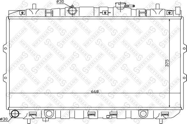 Stellox 10-25467-SX - Радіатор, охолодження двигуна autocars.com.ua