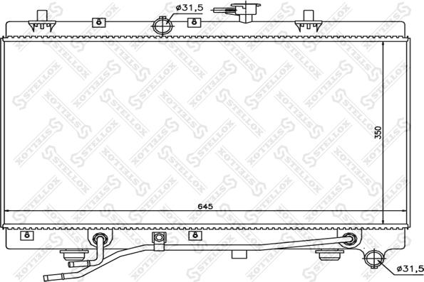 Stellox 10-25470-SX - Радіатор, охолодження двигуна autocars.com.ua