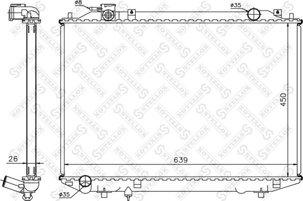 Stellox 10-25474-SX - Радіатор, охолодження двигуна autocars.com.ua