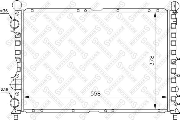 Stellox 10-25486-SX - Радіатор, охолодження двигуна autocars.com.ua