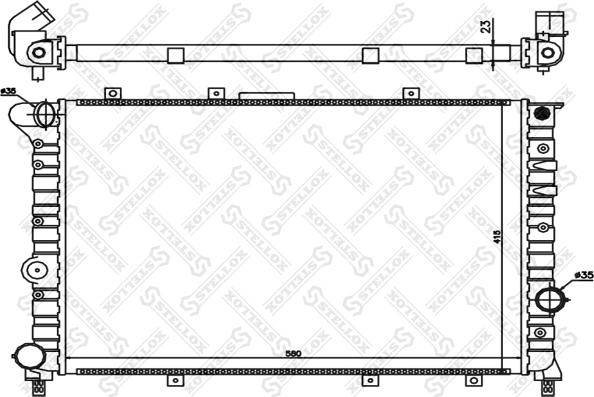 Stellox 10-25488-SX - Радіатор, охолодження двигуна autocars.com.ua