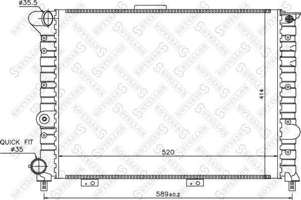 Stellox 10-25490-SX - Радіатор, охолодження двигуна autocars.com.ua