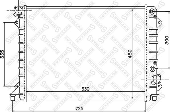 Stellox 10-25511-SX - Радіатор, охолодження двигуна autocars.com.ua