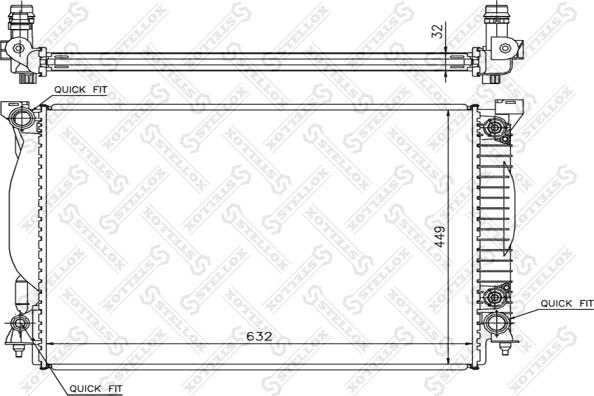 Stellox 10-25517-SX - Радіатор, охолодження двигуна autocars.com.ua