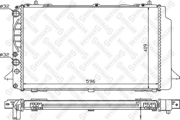 Stellox 10-25538-SX - Радіатор, охолодження двигуна autocars.com.ua