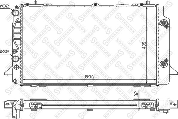 Stellox 10-25540-SX - Радіатор, охолодження двигуна autocars.com.ua