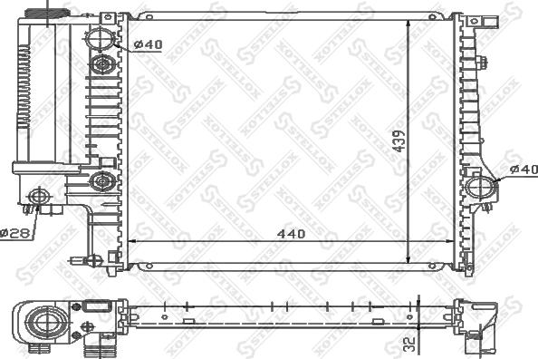 Stellox 10-25551-SX - Радиатор, охлаждение двигателя avtokuzovplus.com.ua