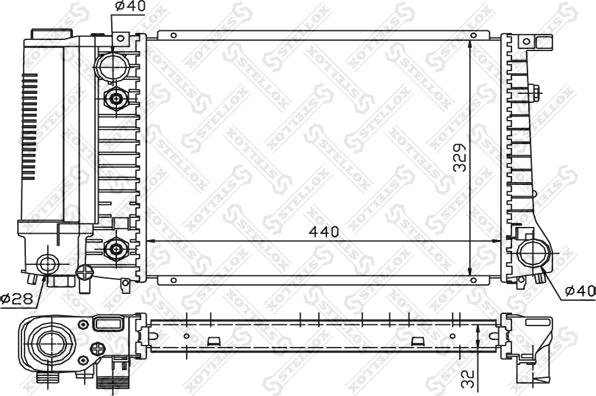 Stellox 10-25565-SX - Радиатор, охлаждение двигателя autodnr.net