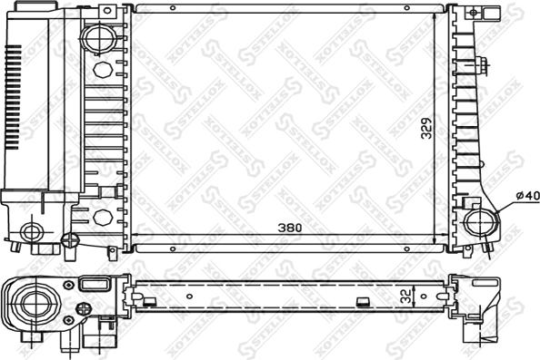 Stellox 10-25566-SX - Радиатор, охлаждение двигателя autodnr.net