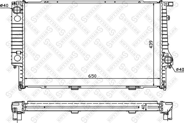 Stellox 10-25569-SX - Радіатор, охолодження двигуна autocars.com.ua