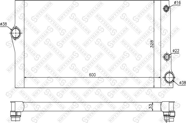 Stellox 10-25579-SX - Радіатор, охолодження двигуна autocars.com.ua