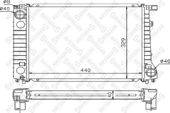 Stellox 10-25586-SX - Радіатор, охолодження двигуна autocars.com.ua