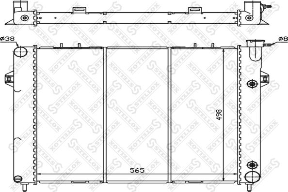 Stellox 10-25614-SX - Радіатор, охолодження двигуна autocars.com.ua