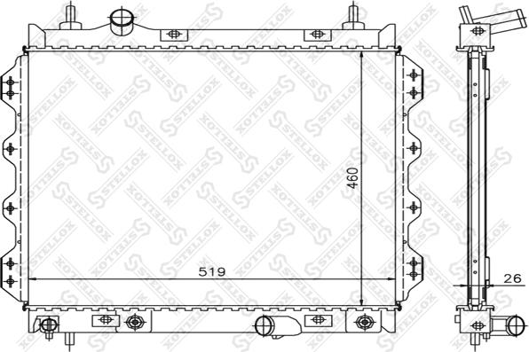 Stellox 10-25621-SX - Радиатор, охлаждение двигателя avtokuzovplus.com.ua