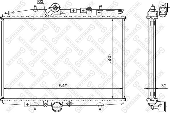 Stellox 10-25647-SX - Радиатор, охлаждение двигателя avtokuzovplus.com.ua