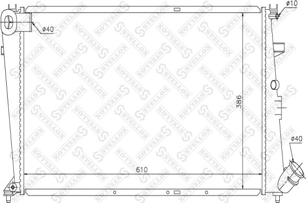 Stellox 10-25651-SX - Радіатор, охолодження двигуна autocars.com.ua