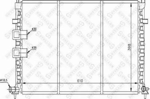 Stellox 10-25663-SX - Радіатор, охолодження двигуна autocars.com.ua