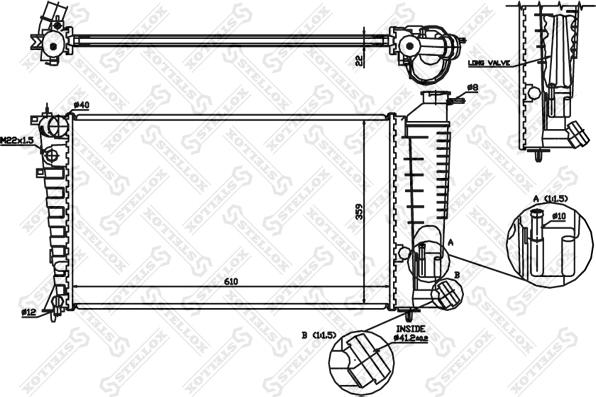 Stellox 10-25671-SX - Радіатор, охолодження двигуна autocars.com.ua