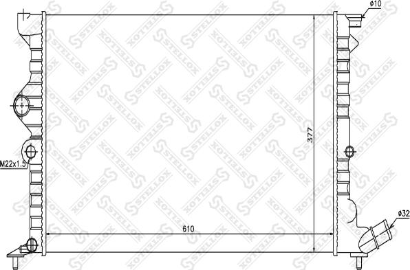 Stellox 10-25675-SX - Радіатор, охолодження двигуна autocars.com.ua