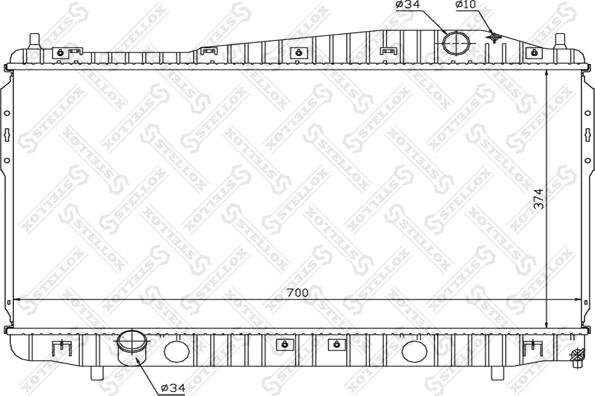 Stellox 10-25681-SX - Радіатор, охолодження двигуна autocars.com.ua