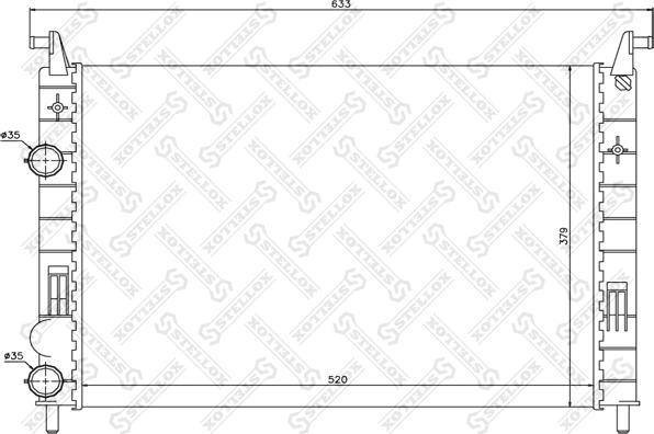 Stellox 10-25699-SX - Радіатор, охолодження двигуна autocars.com.ua