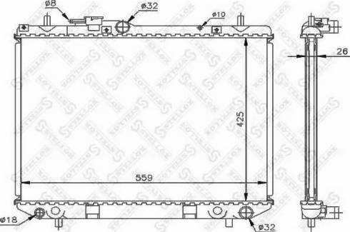 Stellox 10-25708-SX - Радіатор, охолодження двигуна autocars.com.ua