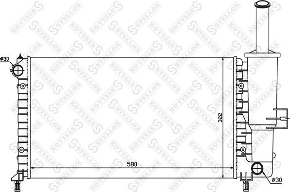 Stellox 10-25711-SX - Радиатор, охлаждение двигателя avtokuzovplus.com.ua