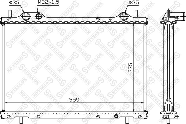 Stellox 10-25730-SX - Радіатор, охолодження двигуна autocars.com.ua